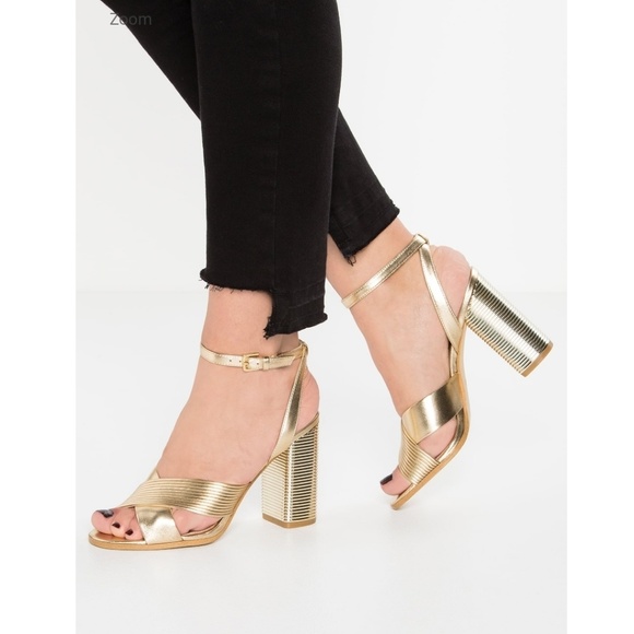 Aldo Shoes - Aldo Gold Ankle Strap Sandal